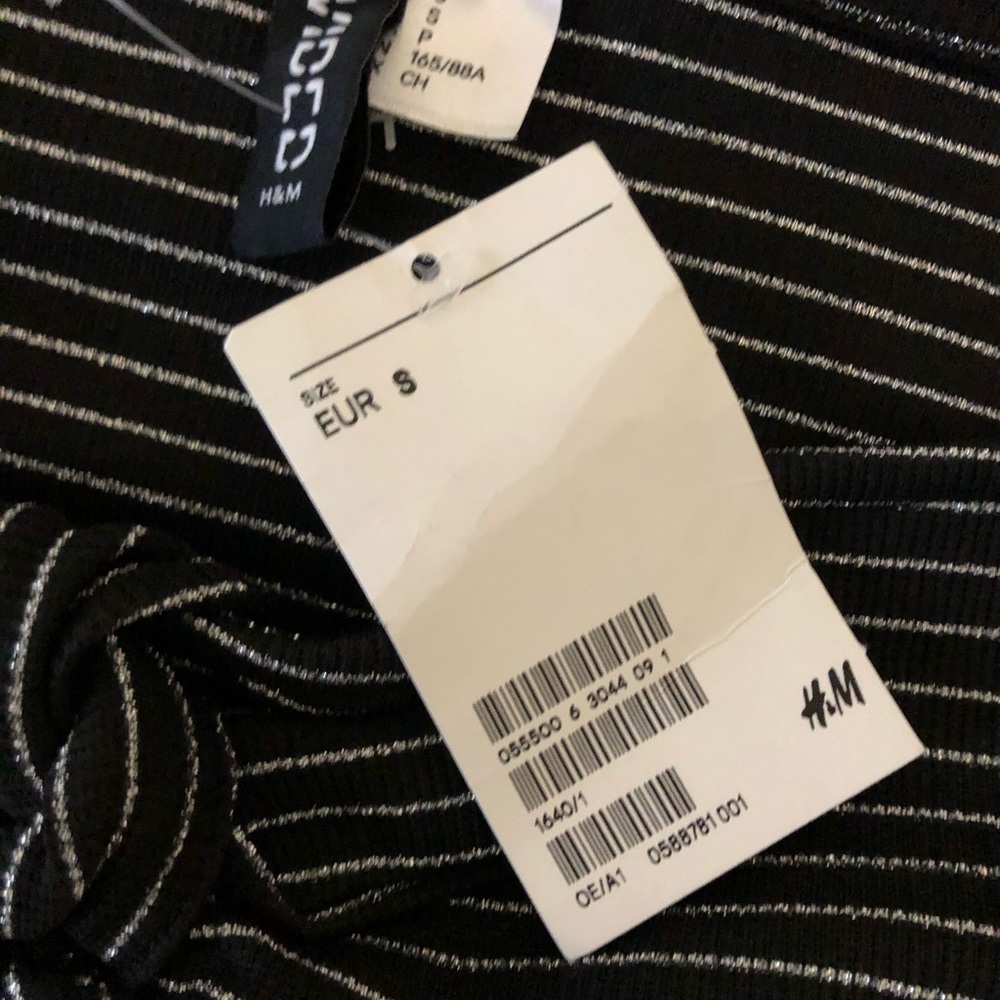 H&M fun & glittery off the shoulder knit top! - Picture 2 of 3